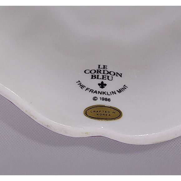 Vintage The Franklin Mint Le Cordon Bleu Collectible Porcelain Molds Set of 2 - Picture 7 of 12